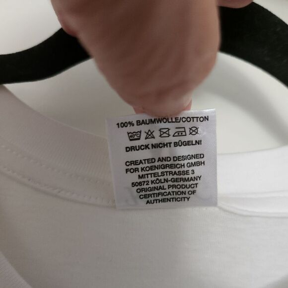 Koenig Reich Womens Cologne Germany Made in Germany White T-Shirt XL - Picture 5 of 5